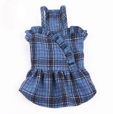 blue dress Новое поступление, двухцветное весенне-осеннее платье для собак, платья для домашних животных, юбки, одежда в Мальтийском стиле, 2XS-3XL, одежда для собак - Цвет: blue dress