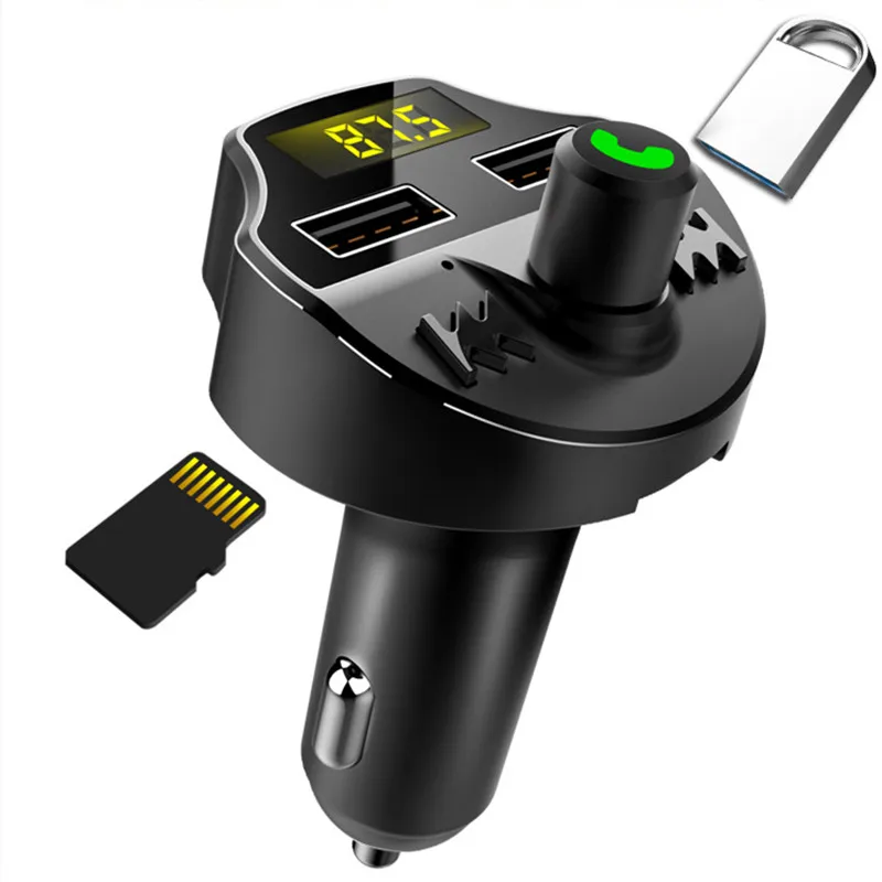 Автомобильный Mp3 плеер Fm передатчик Bluetooth гарнитура для автомобиля 12 V-24 V для быстрой зарядки с usb-портом, Зарядное устройство автомобильный Fm передатчик Радио Fm аудио автомобиля