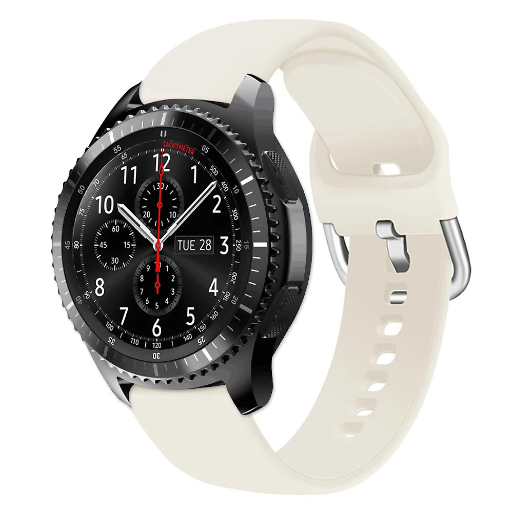 apricot 6 Ремешок Active2 для samsung Galaxy watch active 2 46 мм 42 мм gear S3 frontier/gear sport 20 мм 22 мм ремешок Amazfit bip - Band Color: apricot 6
