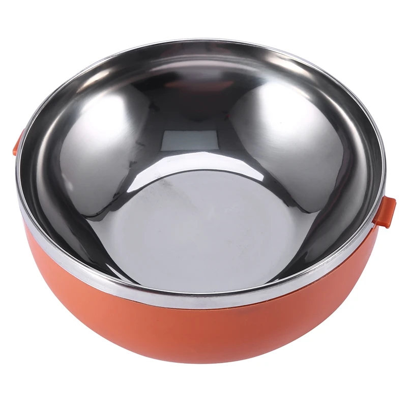 2-Layer Stainless Steel Portable Insulated Thermal Lunch Box Bento Food Container Storage With Handle Heat Preservation For Stud