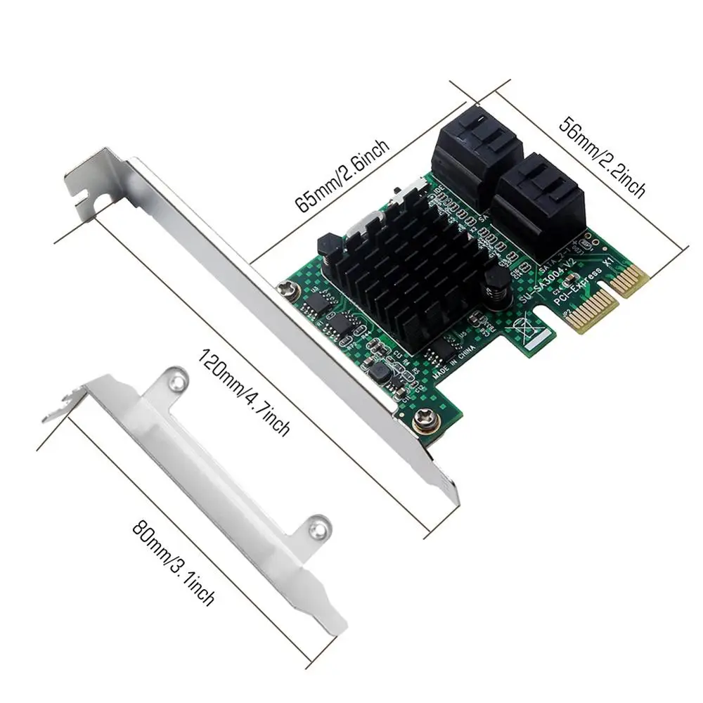 SATA3.0 карты расширения 4-портовый 6G PCI-E на Riser карточка SSD твердотельный накопитель
