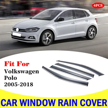 

For Volkswagen Polo 2005-2018 Car Window Protector Sun Guard Vent Wind Visor Rain Guards Sun Shade car accessories exterior