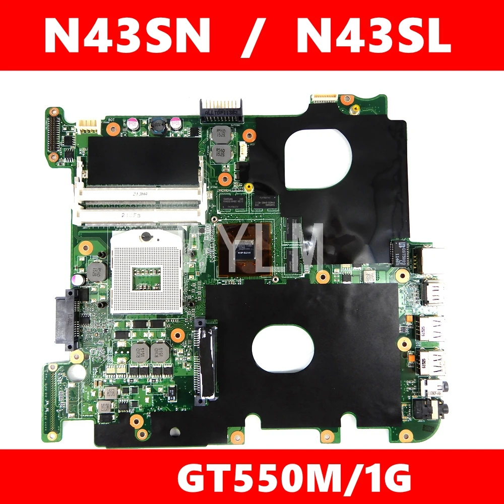 N43SN GT550M 1GB Mainboard For ASUS N43S N43SL N43SM Laptop motherboard Motherboard Test 100% OK | Компьютеры и офис