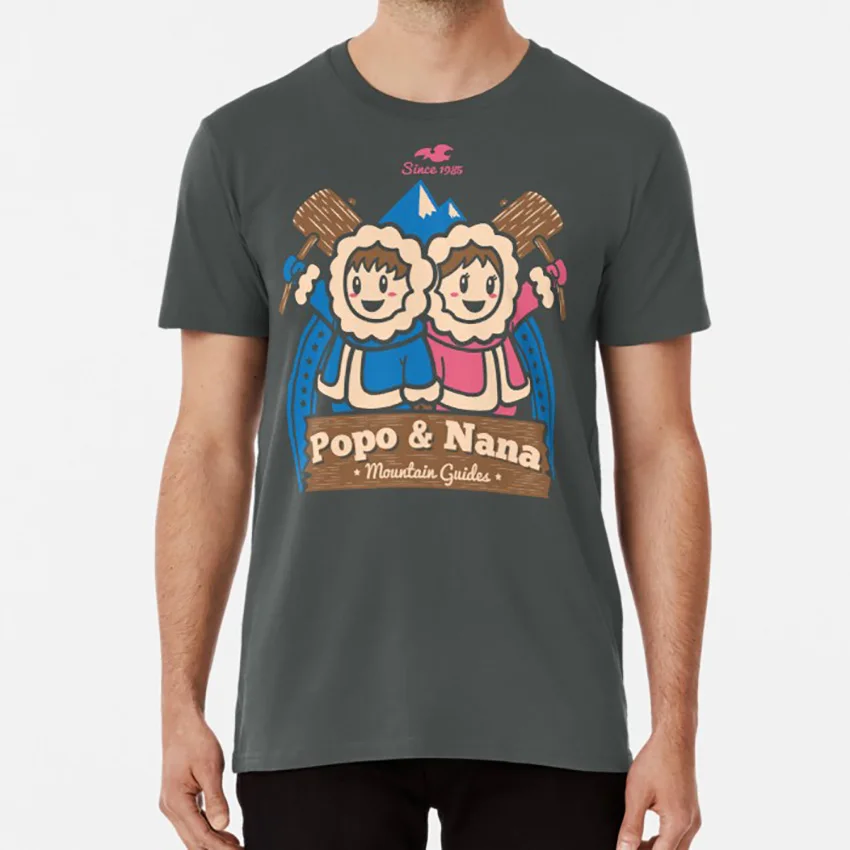 

Popo& Nana T shirt ice climbers popo nana mountain gaming retro