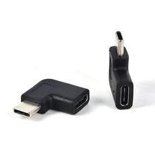 90 graus ângulo direito usb 3.1 tipo c macho para fêmea USB-C conversor adaptador para o telefone inteligente