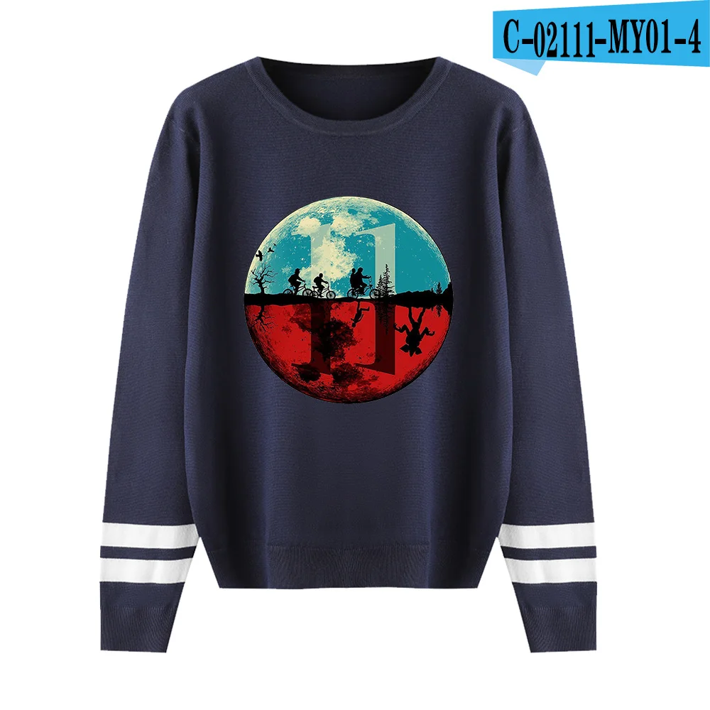 navyblue Повседневные новые странные вещи свитер для мужчин/женщин Горячая Распродажа Осень Harajuku круглый воротник странные вещи круглый вырез Повседневный свитер - Color: navyblue