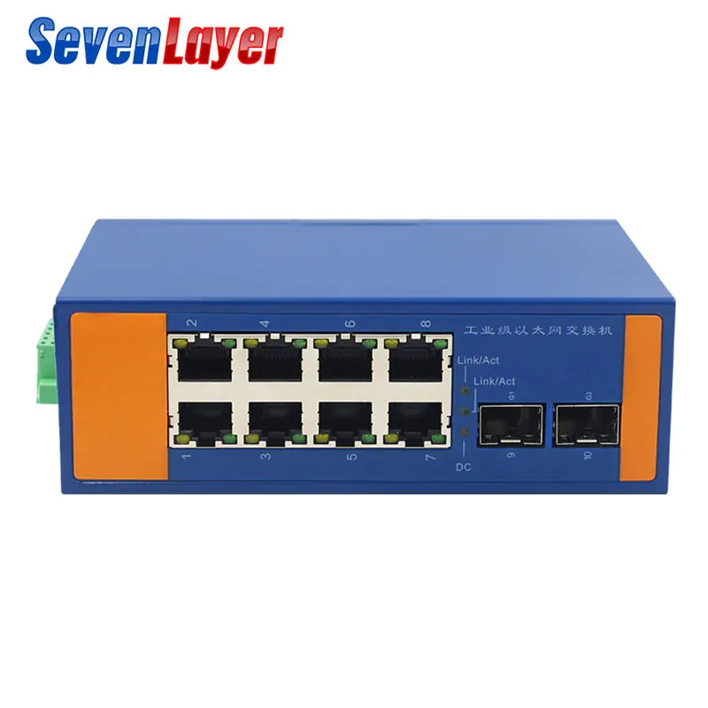 Промышленный Коммутатор Ethernet 10/100/1000 м сетевой сигнал усиленный тип DIN рейки 4