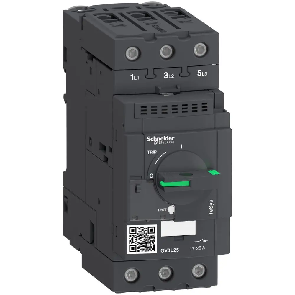 GV3L25 GV3-L25 Motor circuit breaker, TeSys GV3, 3P, 25 A, magnetic, rotary handle, EverLink terminals photo