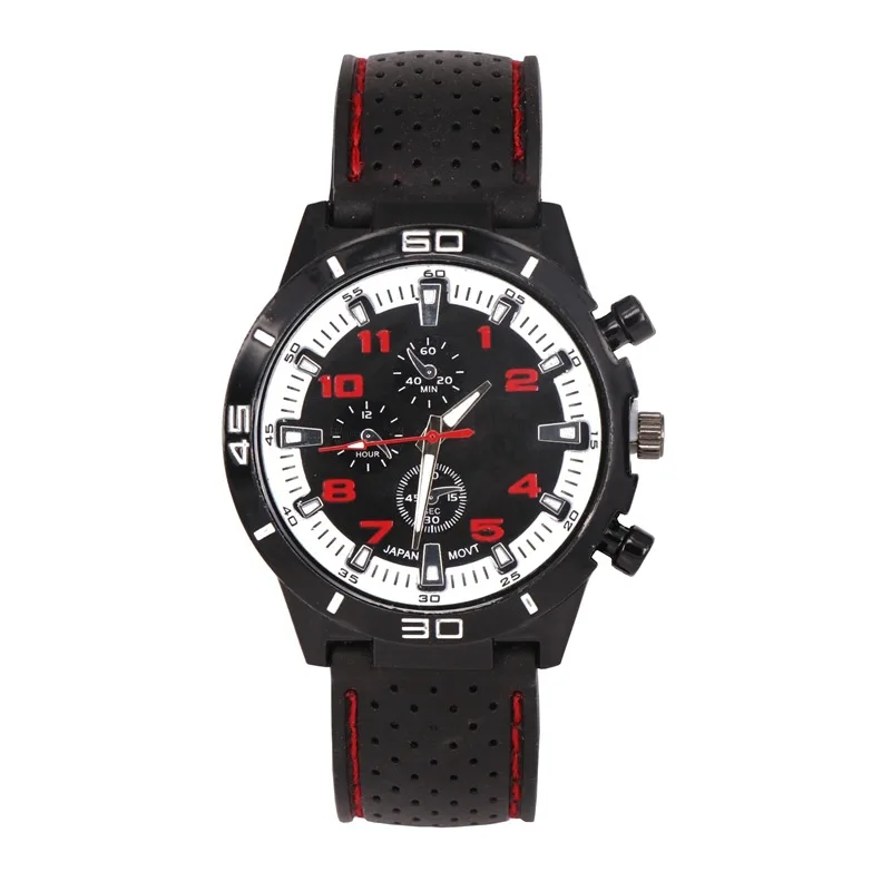 

EBay Hot Selling Fashion & Sports GT MEN'S Watch Cool Car Line Watch Strap Silicone Watch Business Watch