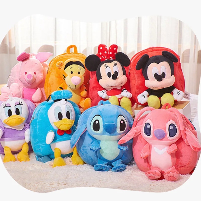 Disney милый детский плюшевый рюкзак с героями мультфильмов, игрушка, мини школьные сумки, детские подарки для мальчиков и девочек, детские Студенческие Сумки, прекрасный кошелек