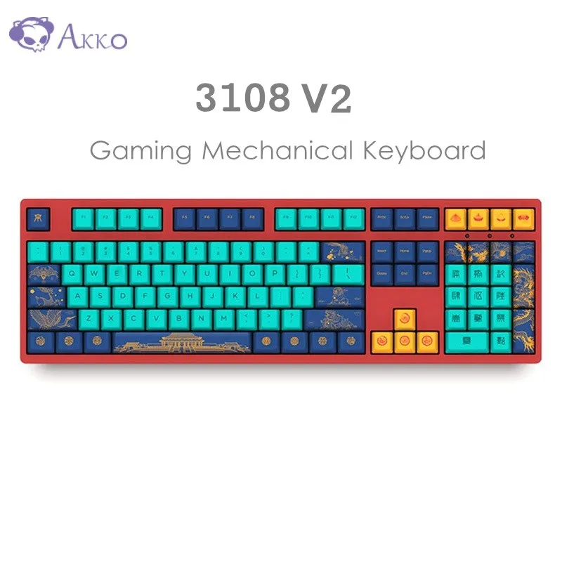 Игровая механическая клавиатура AKKO 3108 V2 с 108 клавишами AKKO/Cherry MX Switch 85% PBT Макросъемка NKRO type-C USB для геймерского компьютера