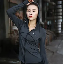 Новинка, стильное спортивное пальто для бега, Женское пальто для бега, фитнеса, худи, свободный крой, быстросохнущие топы, длинный рукав, с капюшоном, для йоги