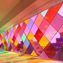 Стеклянная наклейка цветная прозрачная оконная пленка Солнцезащитная пленка для защиты от УФ двойная прозрачная декоративная взрывобезопасная цветная 60x500 см