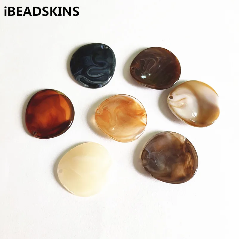 Random mix Новое поступление! 34x33 мм 100 шт. Мрамор эффект изогнутые падение-shape форме, благодаря чему создается ощущение невесомости с бусины для серьги аксессуары, запчасти, ручной работы ювелирные изделия серьги "сделай сам" - Цвет: Random mix
