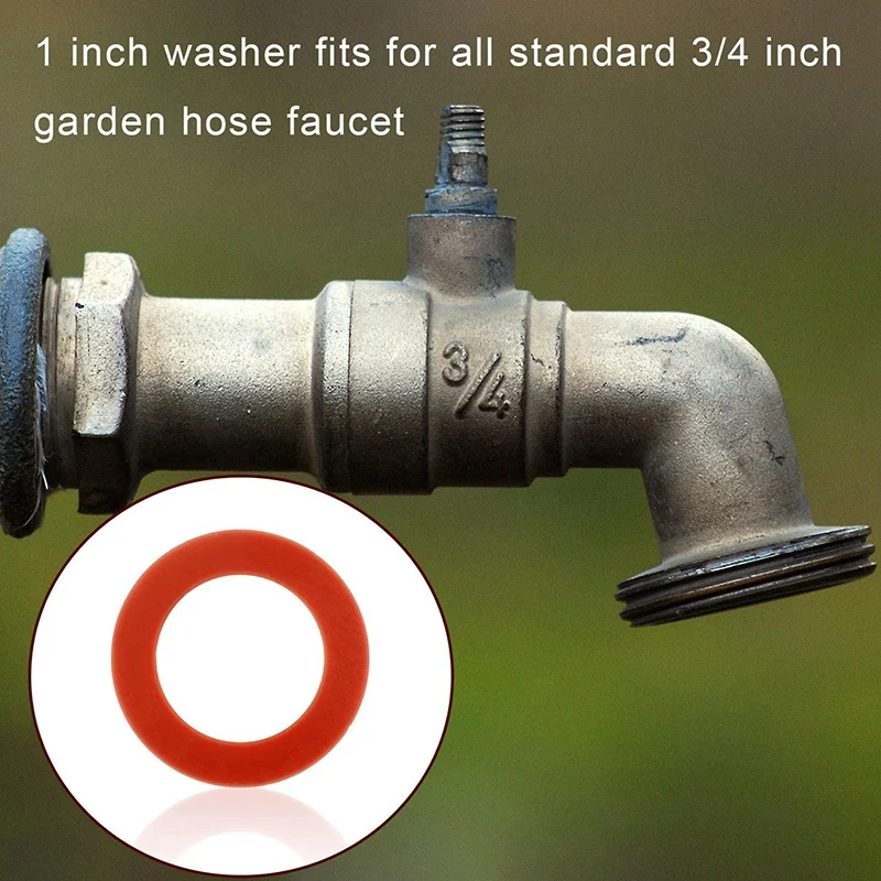 100Pcs Garden Hose Washers Silicone Rubber Washers Seals O Rings Soft