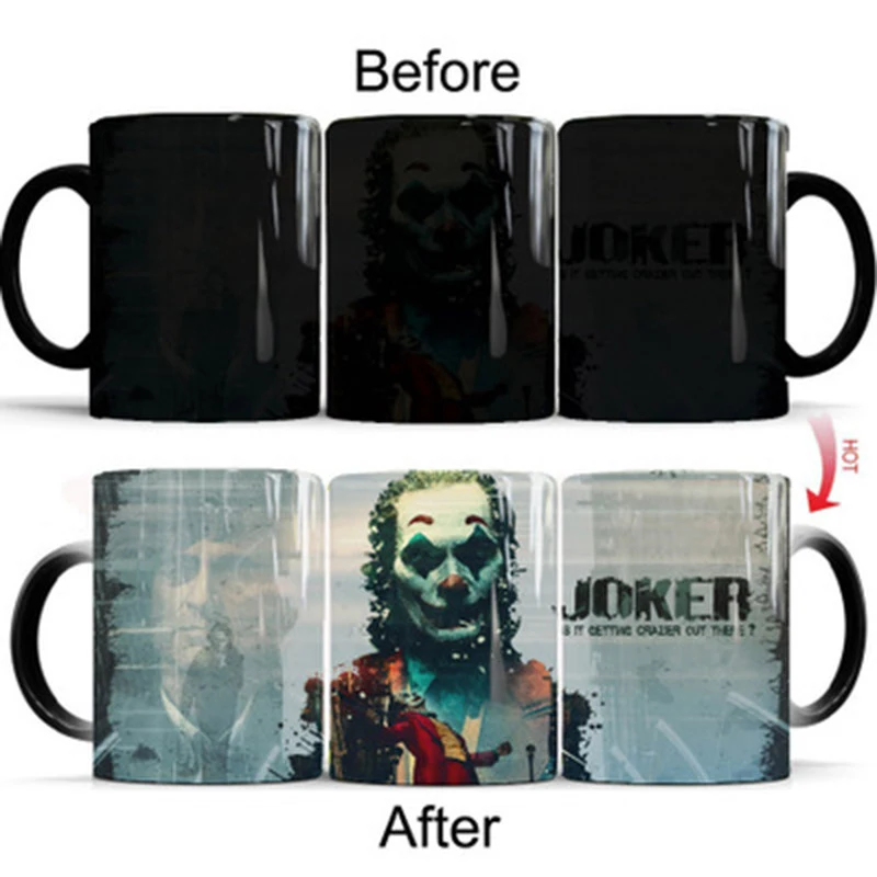 Волшебная кофейная кружка Joker 350 мл 4 стиля, кружки с изменением цвета, креативные чашки и кружки с молочным чаем, лучший подарок для ваших друзей