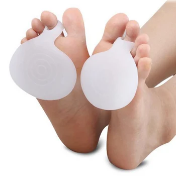 

Two Pair Of Transparent Silicone Foot Pads Pain Relief Anti-Slip Heel Pad Toe Separatorfafa