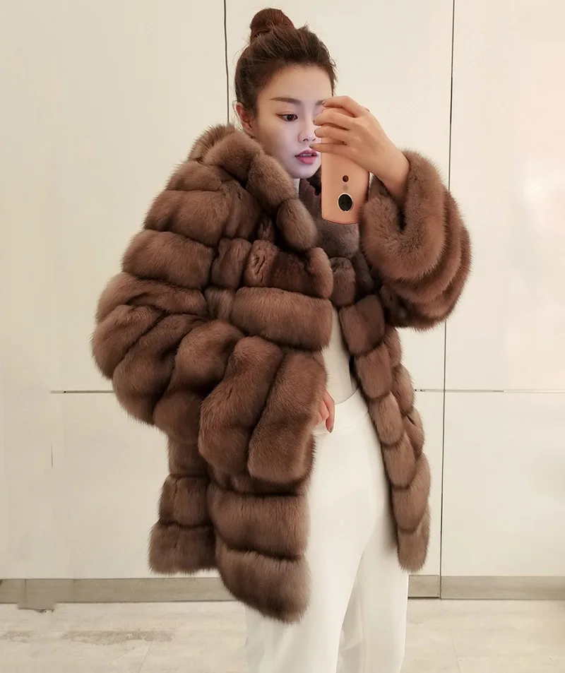 CAMEL Fang Tai Fur/Новинка года; зимняя женская шуба в русском стиле; Gypsophila; норковая шуба на заказ; роскошные женские шубы средней длины из натурального меха норки - Цвет: CAMEL