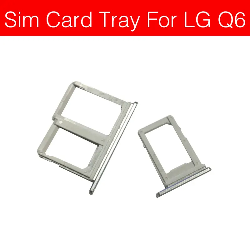 Держатель лотка для карт Micro Sim для LG Q6 Stylo 4 Q710 Q8 M700N Q7 Q610 V20mini H970 V34 X800 Micro SD Reader слот для sim-карты ремонт