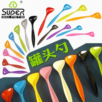 

Super Hugh Multi-Color Melamine Pet Cat Food Dog Food Can Special Long Handle Food Spoon Factory Direct