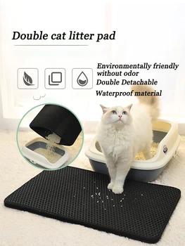 

Cat Litter Mat EVA Double-Layer Cat Litter Trapper Mats with Waterproof Bottom Non-slip Pet Litter Cat Mat Clean Pad Pet Beds