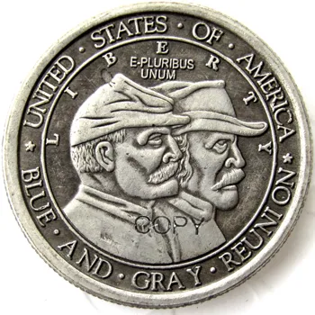 

USA 1936 Battle of Gettysburg Anniversary Half Dollar Copy Coins Silver Plated