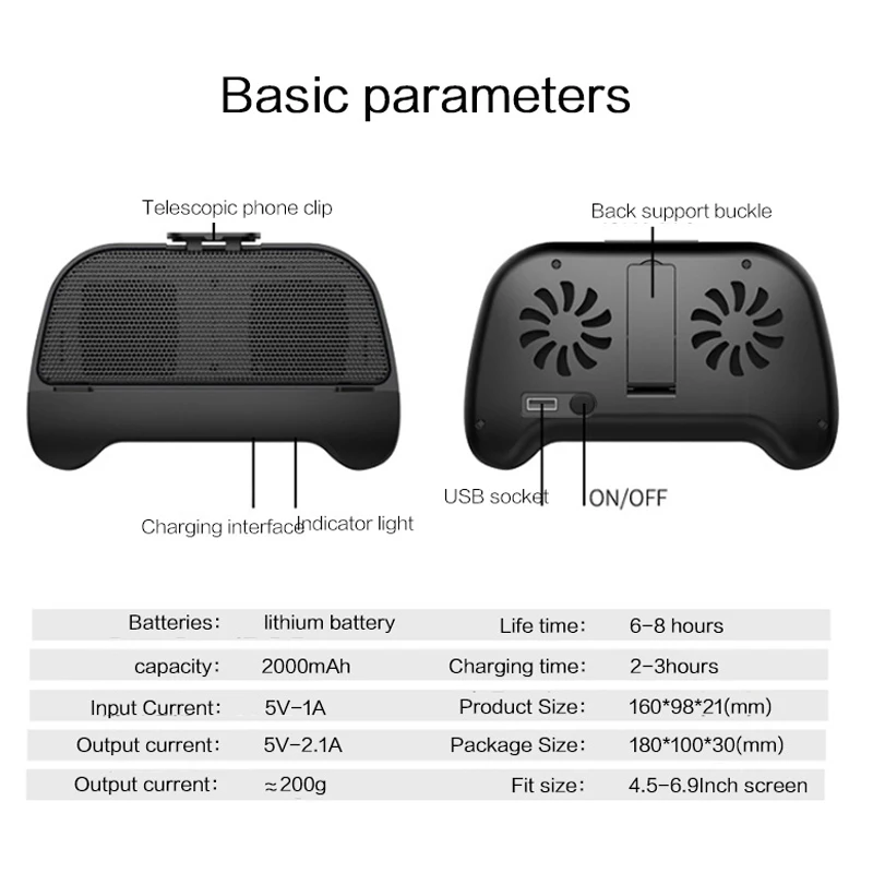  Pubg Cooler Mobile Phone Cooling Pad Gaming Cooler Radiator Mute Fan with Phone Stand Holder Portab