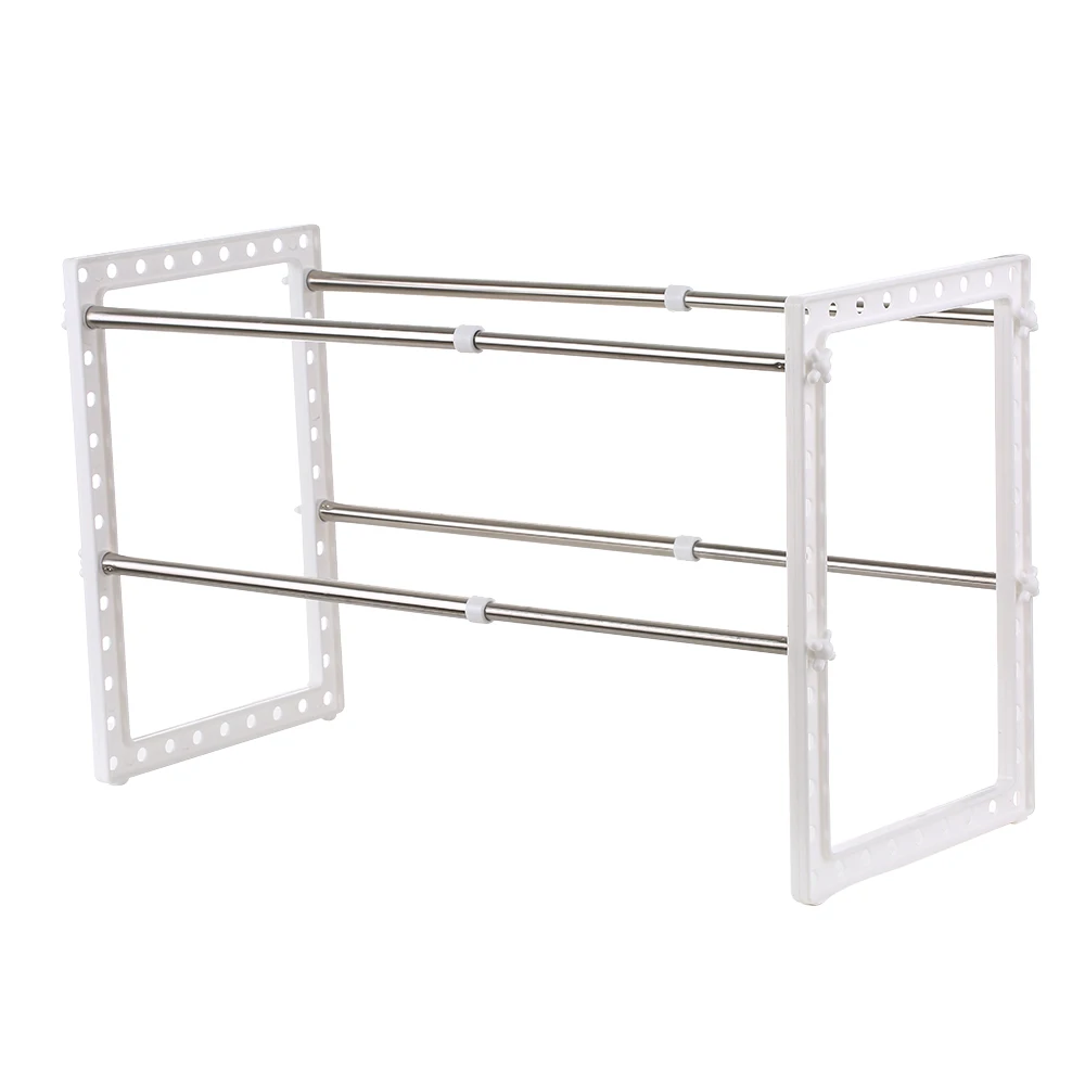 Hot New Multi-functional Under Sink 2-Tier Expandable Shelf Storage Rack Organizer Adjustable Stainless Steel Kitchen | Дом и сад