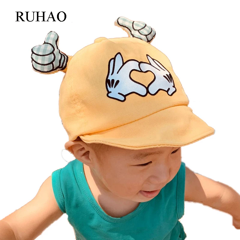 RUHAO/Новинка года, детская бейсбольная Кепка из хлопка для малышей, кепка для мальчиков и девочек, шапка для детей возрастом до 3 лет