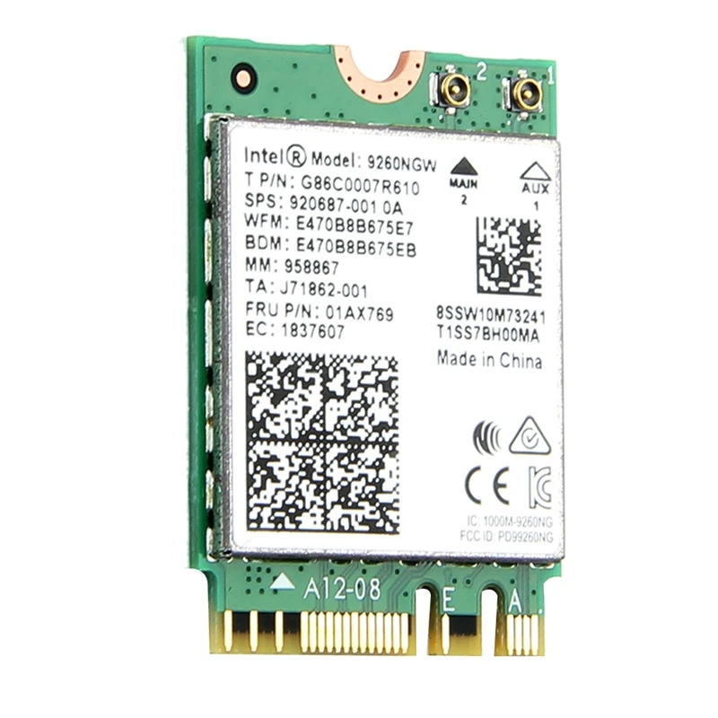Двухдиапазонная Беспроводная AC 9260 для Intel 9260NGW NGFF 802.11Ac MU MIMO 1730 Мбит/с 1 73 Гбит/с WiFi +