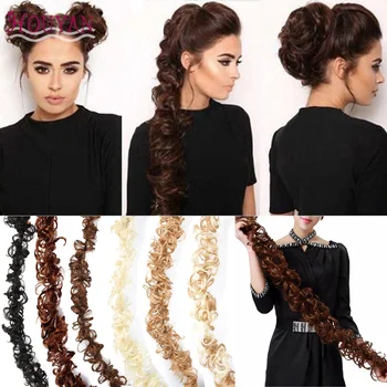 

HOUYAN Natural Hair Chignon Synthetic Donut Hair Bun Pad Popular High Side Bun Trendiest Hair Accessories