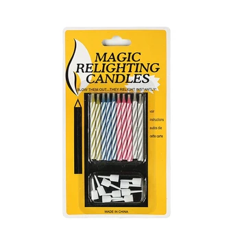 

10 Pcs/set Magic Birthday Candles Relighting Reburning Amazing Funny Birthday Candles Cake DecorationFor Birthday Party