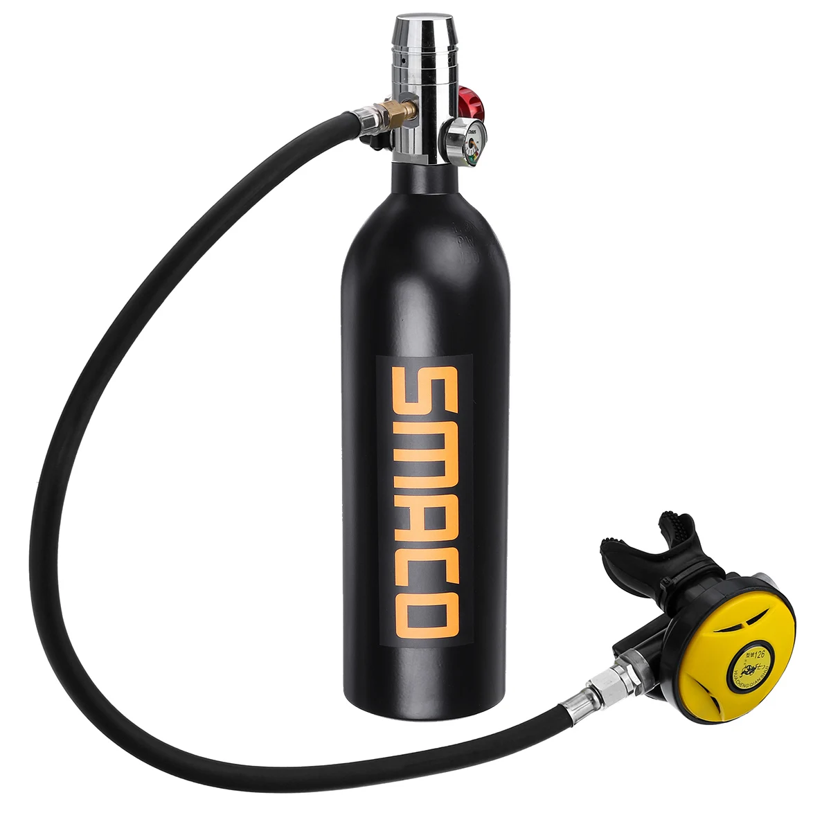 Black 10-15 mins 1000ml NEW SMACO Portable Diving Equipment Oxygen Cylinder S400 Underwater Respirator Diving Oxygen Bottle - Цвет: Black