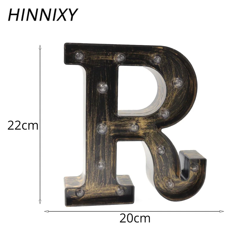 Hinnixy A R настенный светодиодный светильник в стиле ретро с буквами промышленный