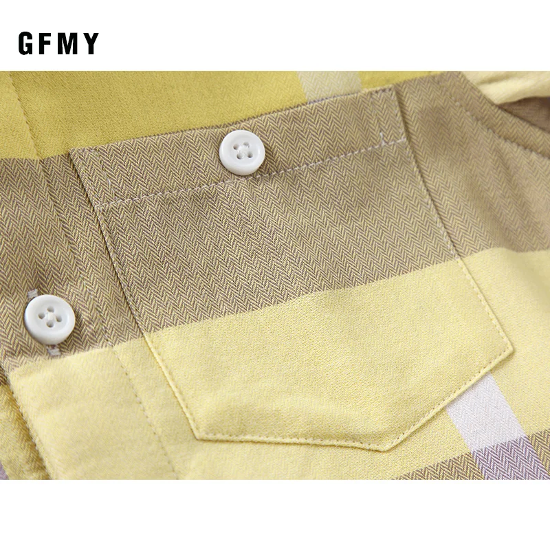 GFMY/ г., зимняя модная Вельветовая рубашка в клетку с длинными рукавами из хлопка для мальчиков От 3 до 12 лет повседневная одежда для больших детей может быть пальто