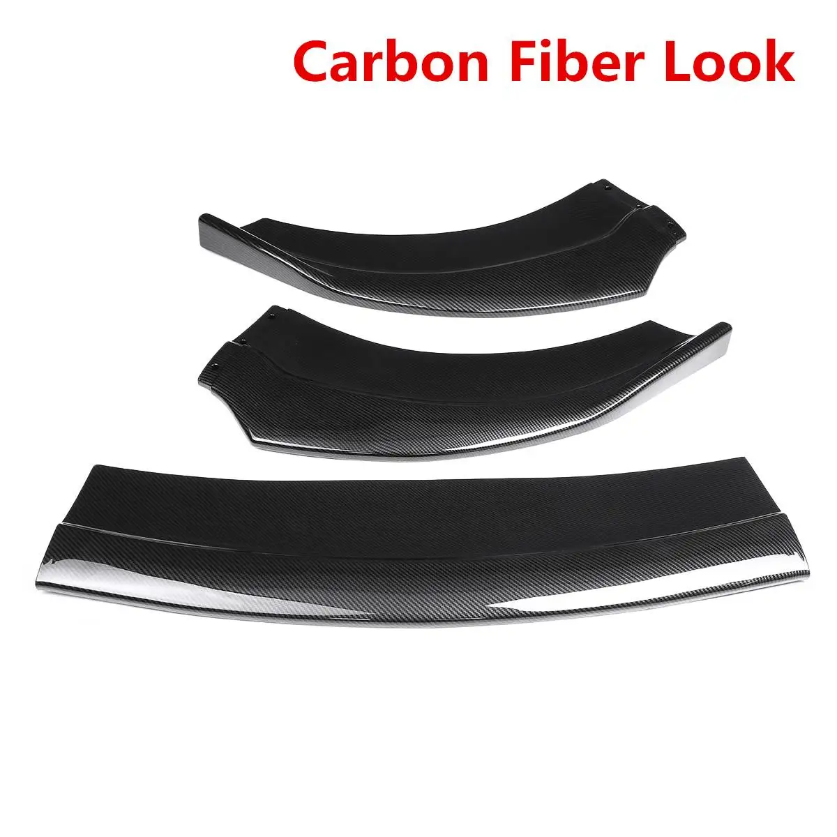 Углеродный волоконный вид/Черный Автомобильный передний бампер разветвитель губ комплект спойлер диффузор для Dodge для зарядного устройства SRT - Цвет: Carbon Fiber Look