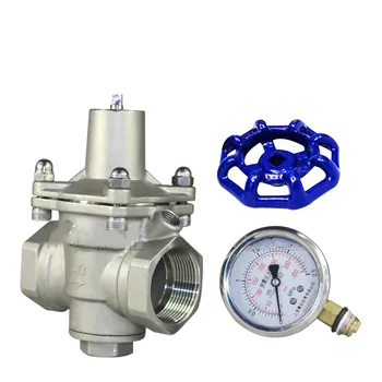

Stainless steel water pressure reducing regulator thread reducing valve can be adjusted by pressure gauge DN15 / 20/25/32/40/50