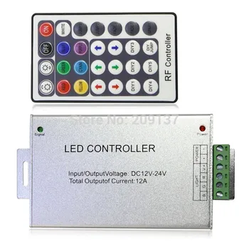 

Free Shipping! DC12V~24V 12A RGB LED Controller with 28 keys Remote for SMD5050/3528 RGB Led Strip Light