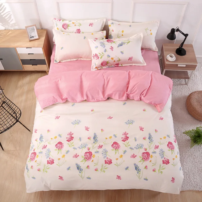 Cartoon Animal Pattern 4pcs Full Sizes Bedding Set Home Textile Bed Duvet Cover with Pillowcases Breathable Warm Soft Bed Sets