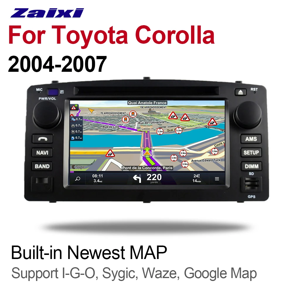 ZaiXi мультимедийная система для Toyota Corolla 2004 ~ 2007 2 DIN Android 9 GPS навигация Bluetooth радио