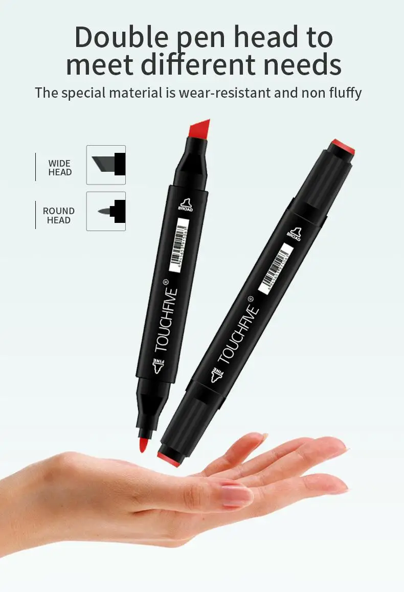 TOUCHFIVE Optional168 Colors Sketch Markers Alcohol Based Markers Painting Art Supplies Pen for Kids , adult painting,Coloring TOUCHFIVE Optional168 Colors Sketch Markers Alcohol Based Markers Painting Art Supplies Pen for Kids , adult painting,Coloring