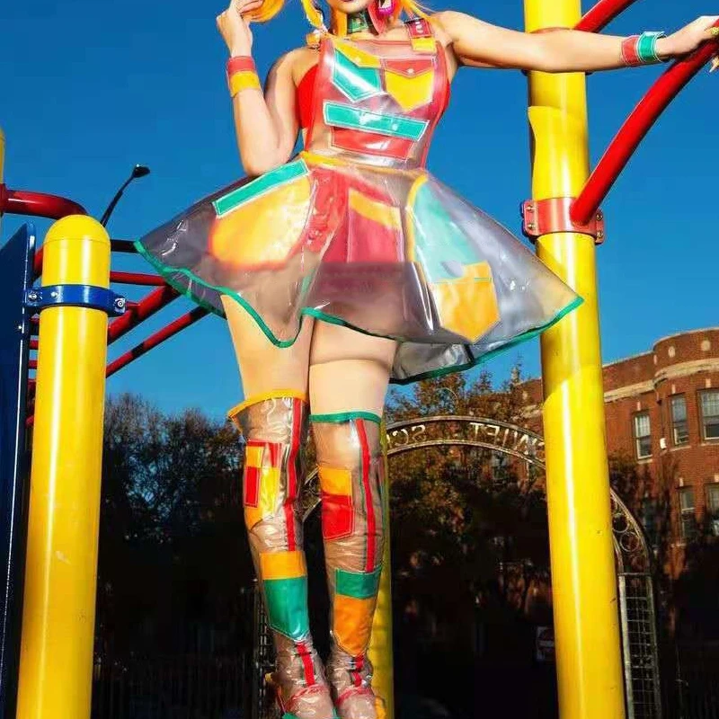 Nieuwe Moderne Paaldansen Jurk Nachtclub Zangeres Stage Retro Leuke Transparante Candy Rok Gogo Jazz Dans Kostuum Dwy5965 Chinese Volksdans Aliexpress