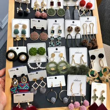 

30 Pairs/lot fashion women earrings lot top quality jewelry earrings wholesale 201107-158