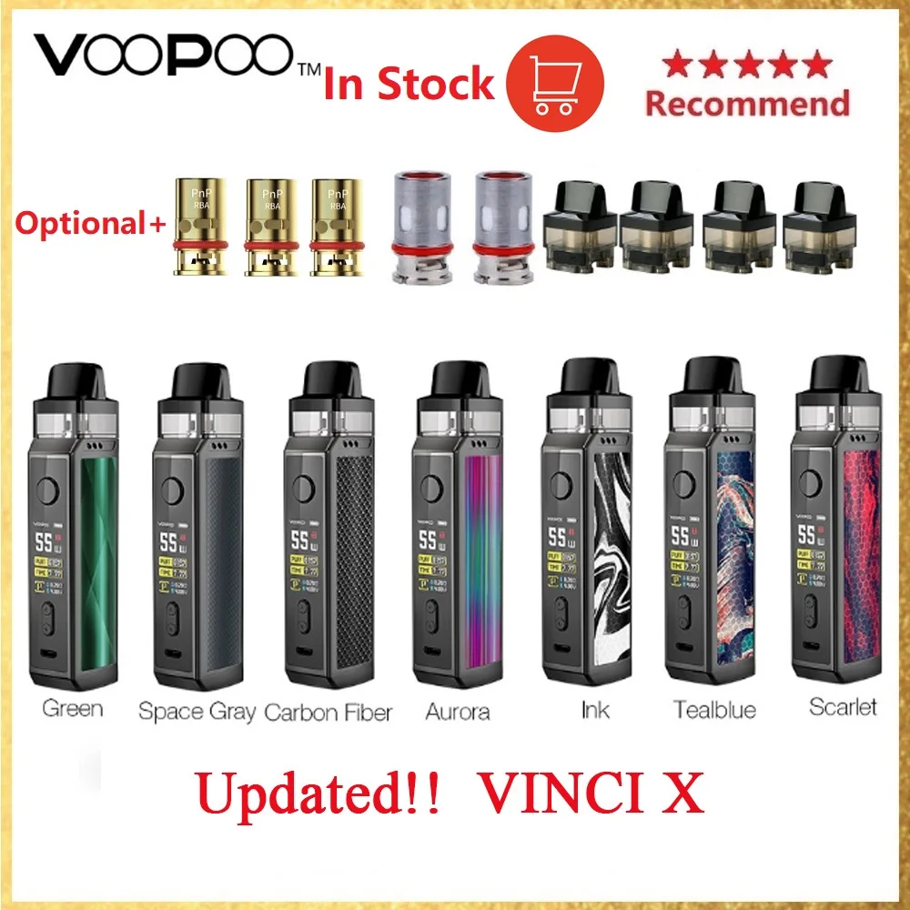 

New Original VOOPOO VINCI X 70W Pod Kit Dual-coil System 0.96-Inch Screen Powered by One 18650 Battery Vape kit vs Vinci Mod Kit