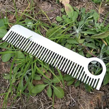 

High Strength Stainless Steel Tactical Combs Outdoor Head Comb Play Practical Anti Static Anti-bacterial