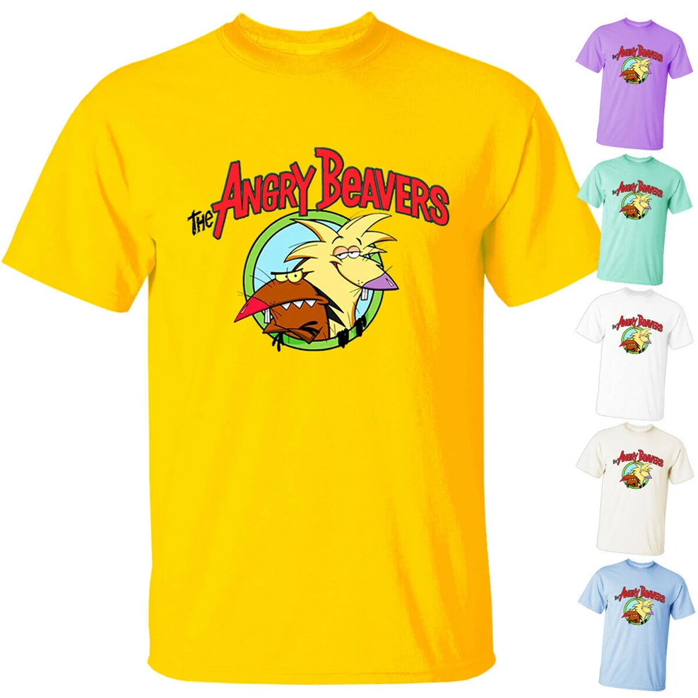 Cartoon The Angry Beavers V1 Tv Series Daggett Norbert T Shirt All Sizes S-3Xl Cool Tops Tee | Мужская одежда