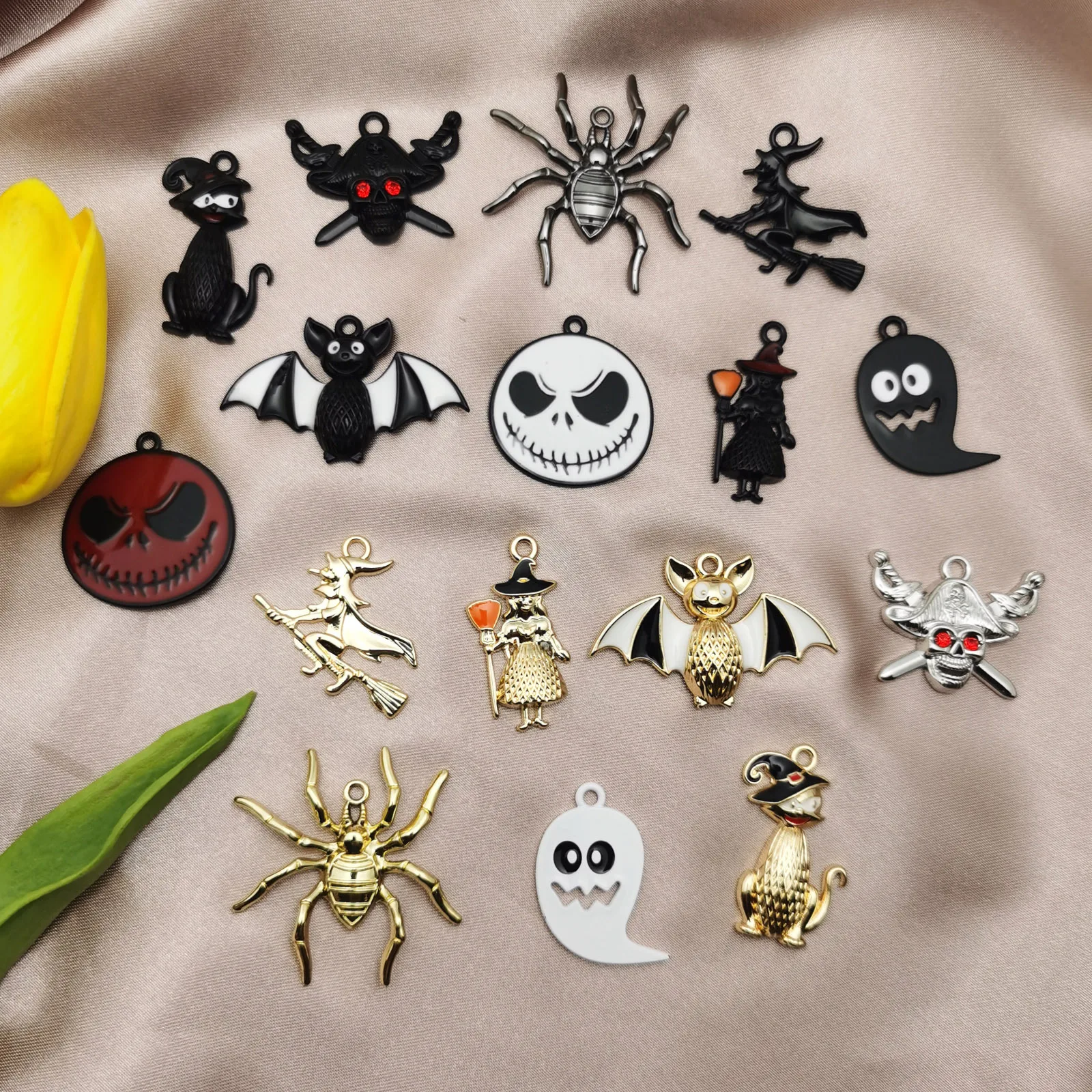 10 шт. эмалевые Подвески на Хэллоуин пиратский призрак череп подвеска из сплава
