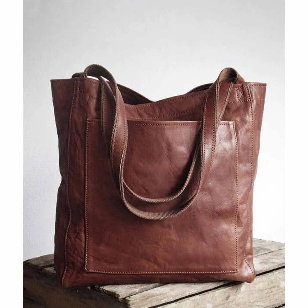 2021 Trend Retro Women Shoulder Bag High Capacity PU Leather Shopper Tote  Ladies Pure Handbag Foldable Reusable Travel Bags - AliExpress
