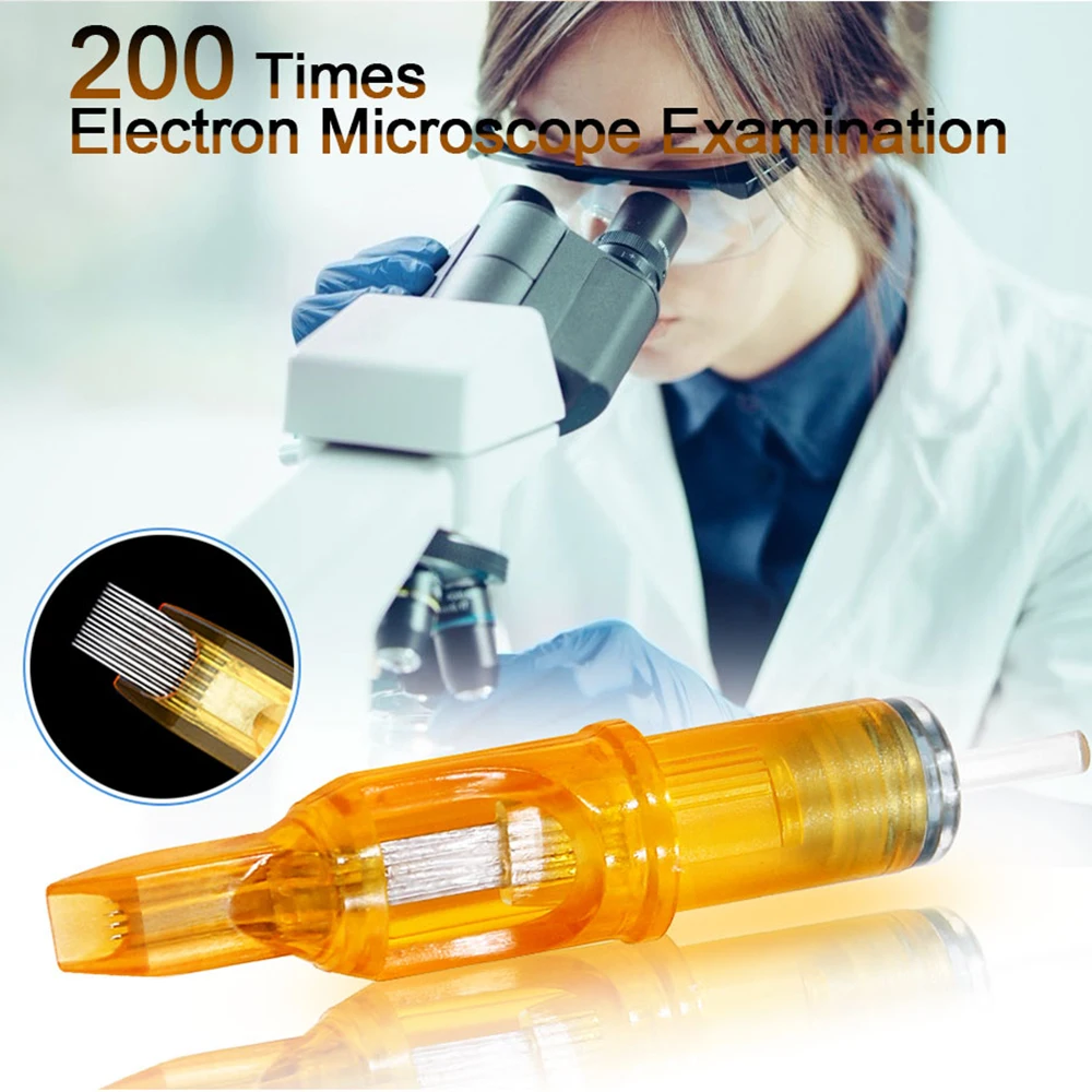 BIOMASER 20 шт одноразовые полуперманентный макияж тату картридж иглы RL/RM/M1/RS для