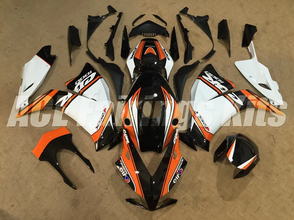 Обтекатели комплект литые изделия для Honda CBR1000RR для детей возрастом 12, 13, 14, 15, 16 CBR 1000RR 1000 RR 12-15 CBR1000 RR 2012 2013 обтекатель orange белый